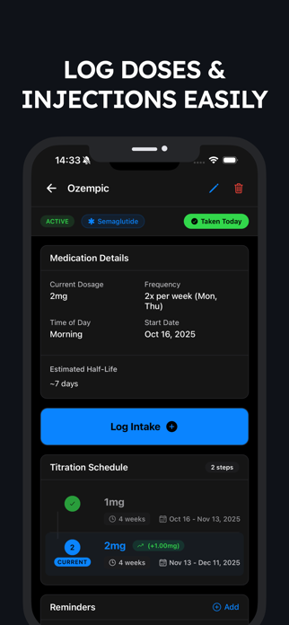 GLP-1 Tracker: Injections Log Screenshot 2 of 5