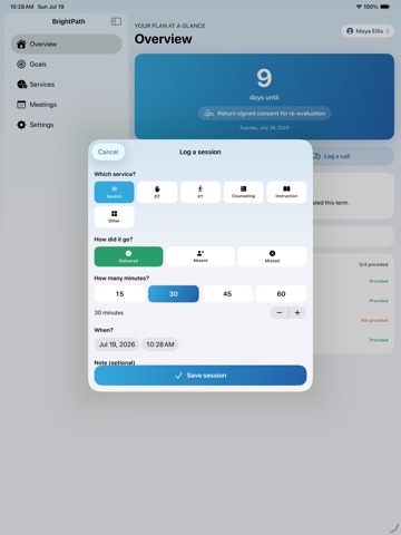 BrightPath: IEP Organizer iPad screenshot