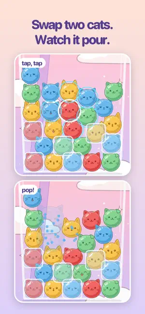 Taro Pop: Boba Cat Puzzle screenshot 2