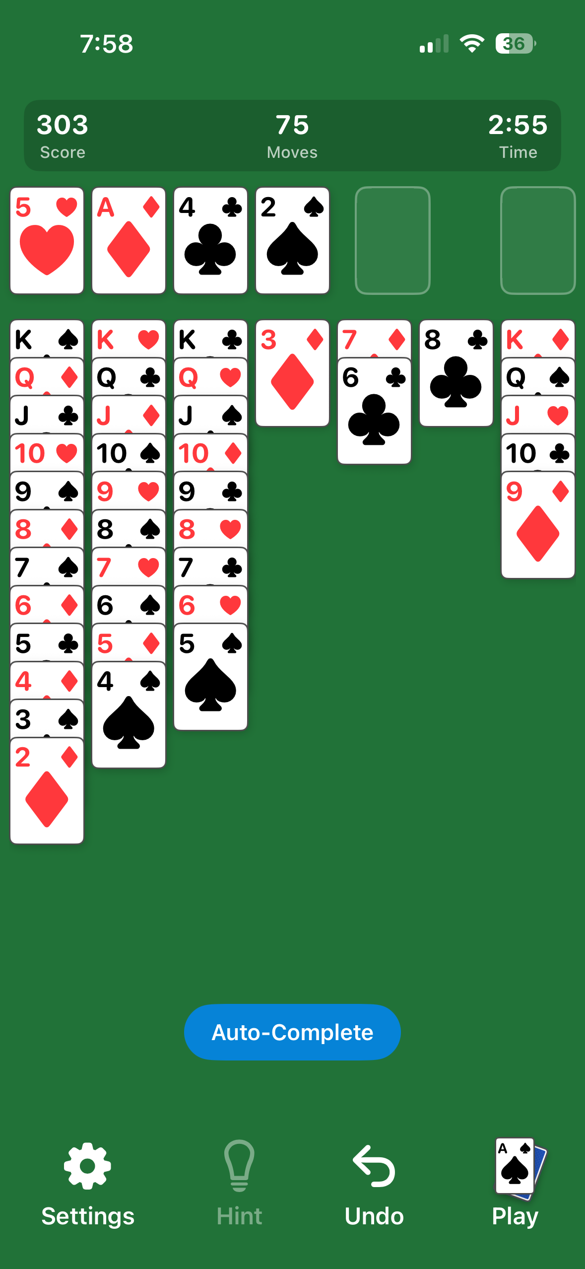 Solitaire 1515 screenshot 4