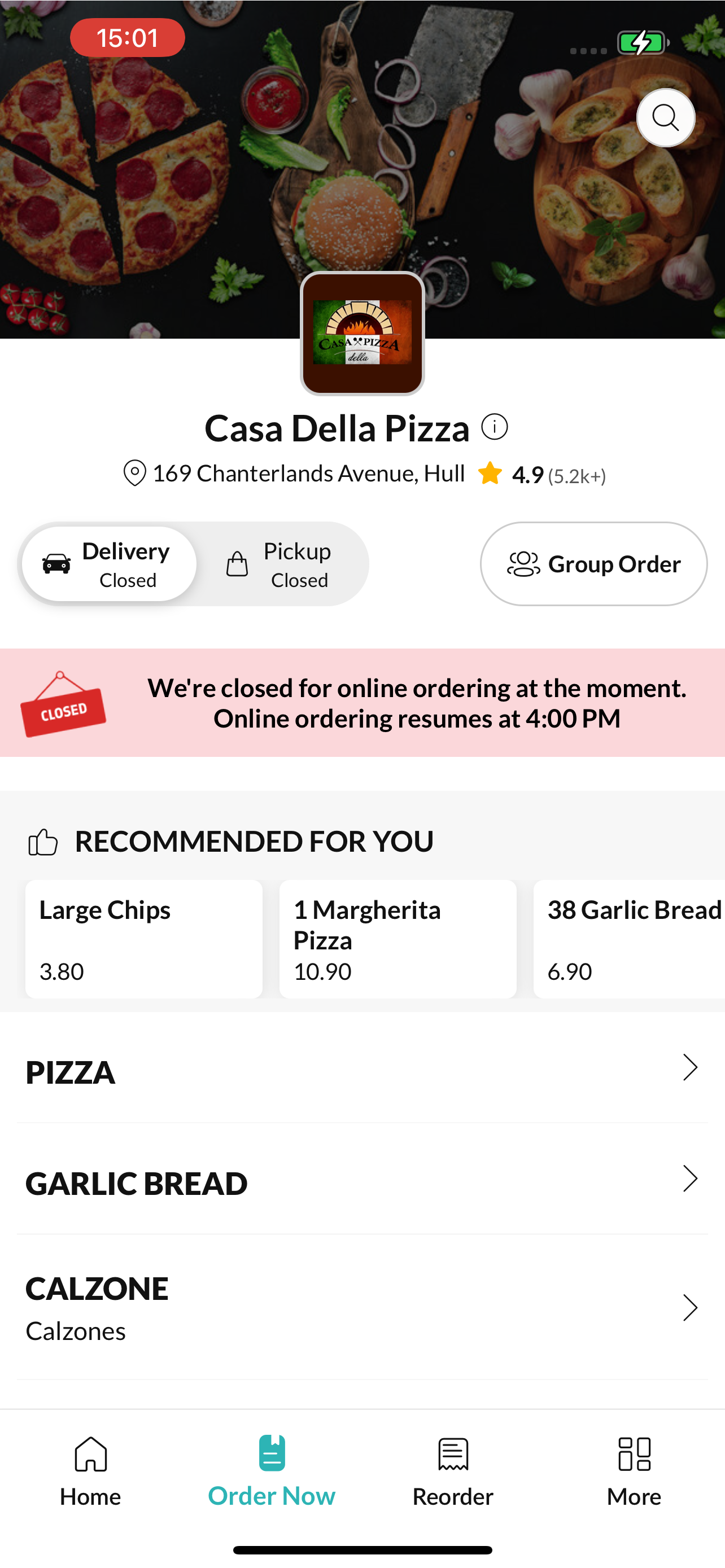 Casa Della Pizza. screenshot 2