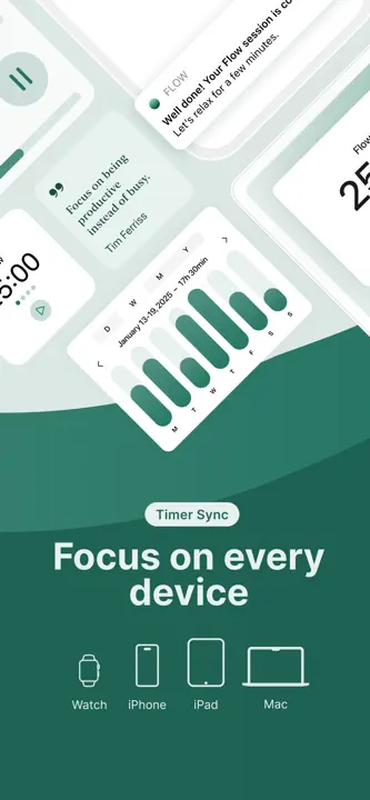 Flow: Focus & Pomodoro Timer: Screenshot 8 von 8