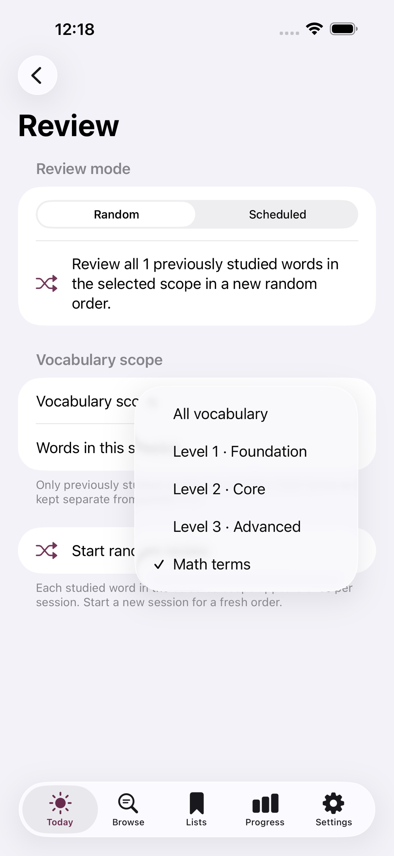 Screenshot 2 of Wordbook for GRE® Test