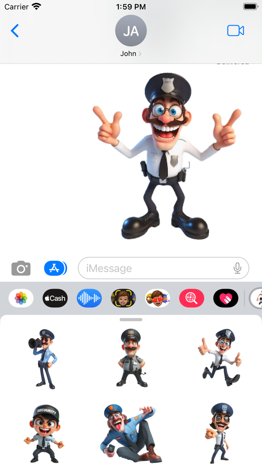 #6. Goofy Security Guard Stickers (iOS) Podle: Paul Scott