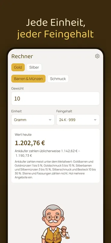 Karat: Dein Goldpreis screenshot 5 of 6