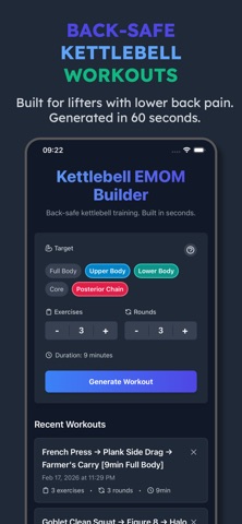 Kettlebell EMOM screenshot
