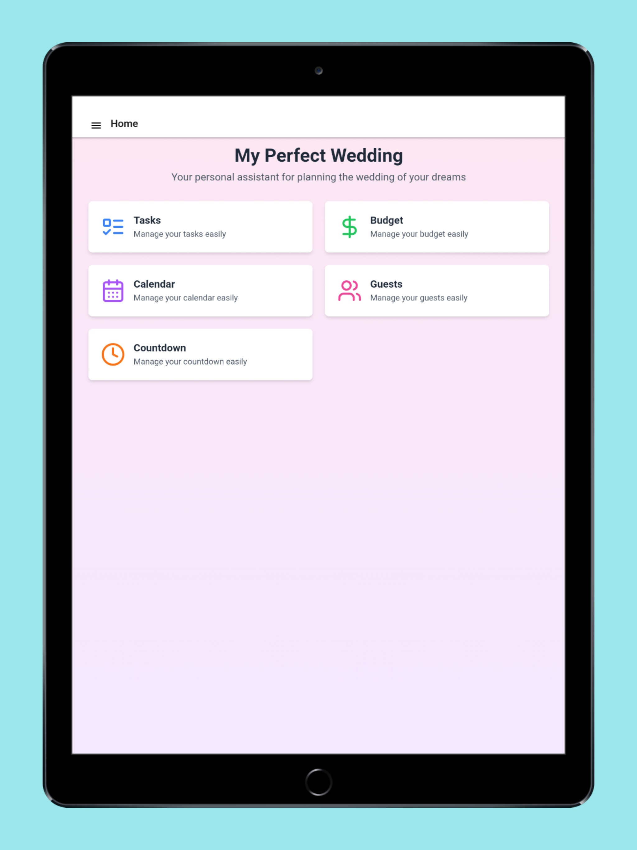 Wedding Planner Tracker