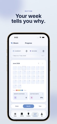 Bloom: AI Journal & Mood iPhone screenshot
