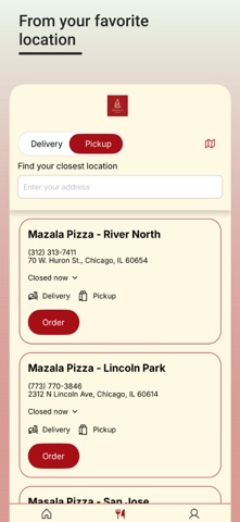 Mazala Pizza iPhone screenshot