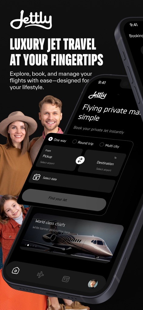 Jettly Private Jet Charter - Travel App | MWM