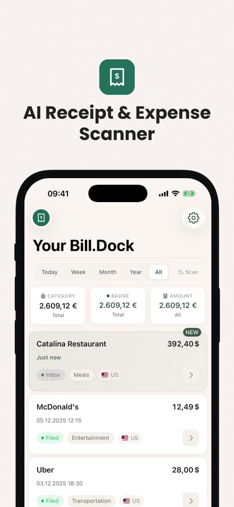 Bill.Dock - AI Expense Manager - Finance App | MWM