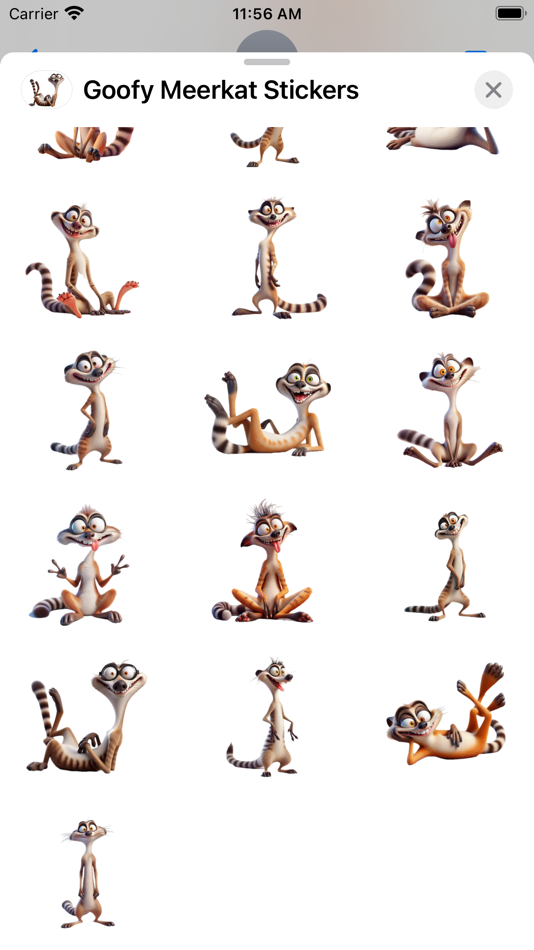 #3. Goofy Meerkat Stickers (iOS) بواسطة: Paul Scott