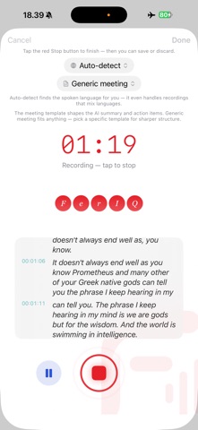 FerIQ: AI Transcriber Screenshot 1 of 10