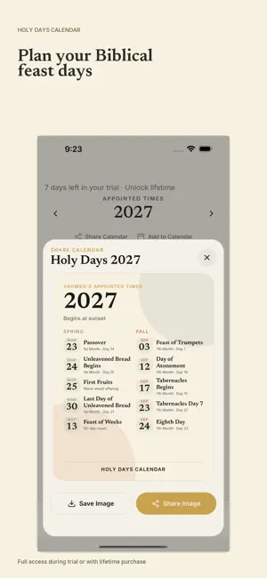 Holy Days Calendar: Feasts screenshot 1