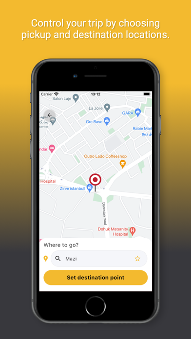 Drivet - request a ride iPhone screenshot 2 - Travel app
