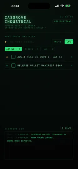 Captura de pantalla de Directive Register en iPhone 3