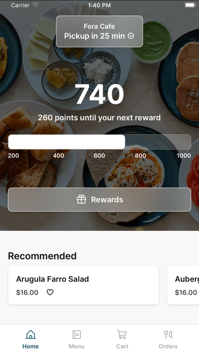 Fora Cafe iPhone screenshot 1 - Food & Drink app