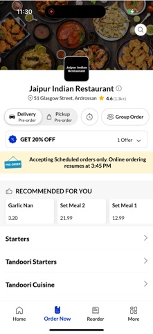 Jaipur Indian Restaurant. Screenshot 2 of 4