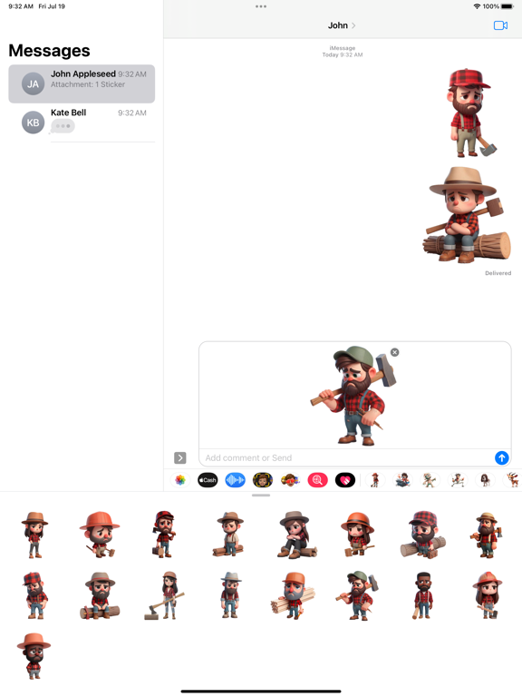 Screenshot #6 pour Sad Lumberjack Stickers