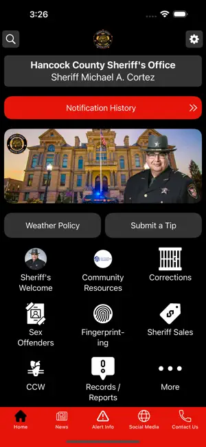 Hancock County Sheriff OH screenshot 1