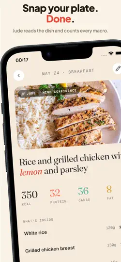 Captura de pantalla de Jude: Calorie Counter en iPhone 1