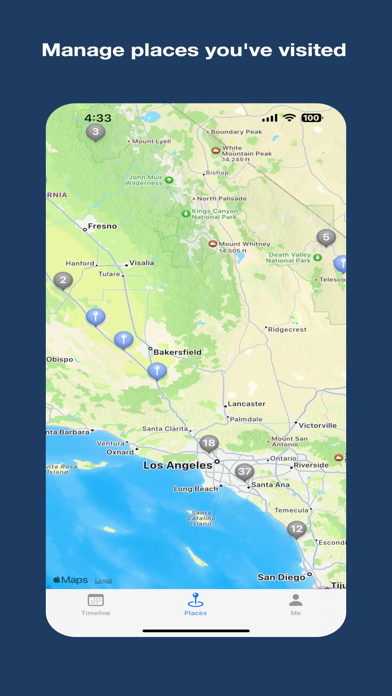 Footmark - Location history Screenshot