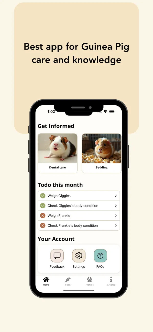 Screenshot #1 pour My Guinea Pig Bowl