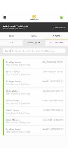Eventcube Scanner screenshot