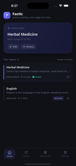 Factic - Know on the Go Screenshot 1 of 7