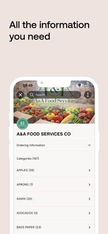 A&A Food Service screenshot