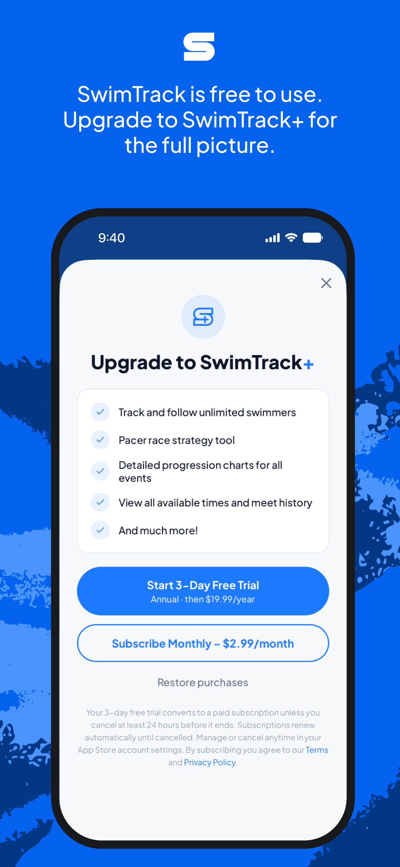 SwimTrackApp screenshot 8