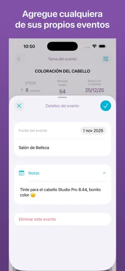 Captura de pantalla de Eventos Repetidos en iPhone 3