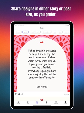 Trend Post Quotes iPad screenshot