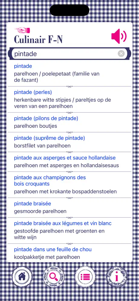 Culinair Frans A-Z-app screenshot 3