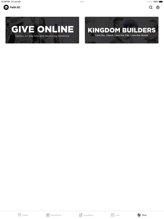 Faith Church SC iPad screenshot 5 - Education app