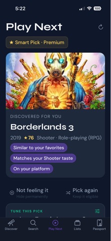 NextPlay: Game Info & Picker Screenshot 5 of 8