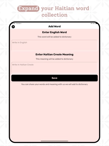 Haitian Creole Dictionary iPad screenshot