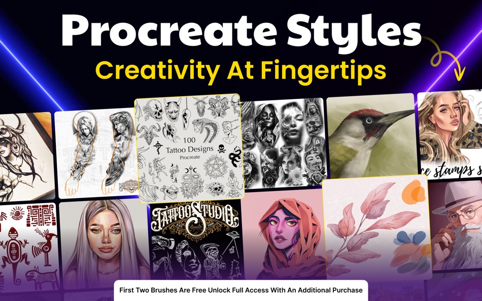 #6. Brushes and Font For Procreate (macOS) بواسطة: Usman Ali