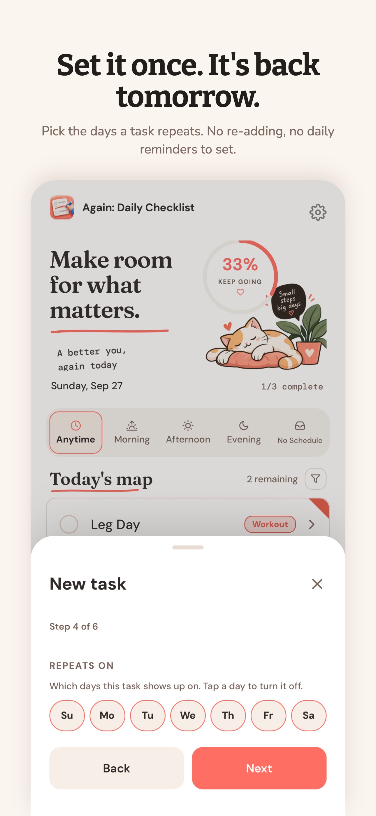 Screenshot 2 of Again: Daily Checklist