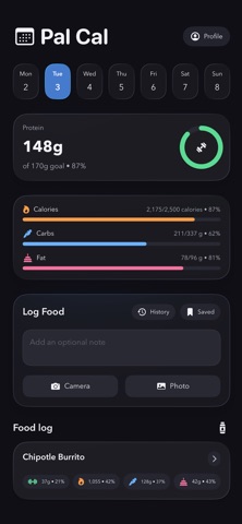 Pal Cal - AI Calorie Counting Screenshot 1 of 3