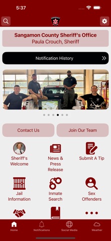 Sangamon County Sheriff IL iPhone screenshot