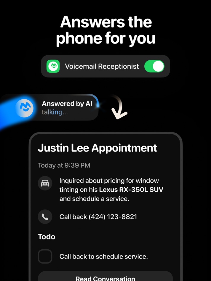 #2. Beside (M1): AI Receptionist (iOS) 来自: Interface, Inc.
