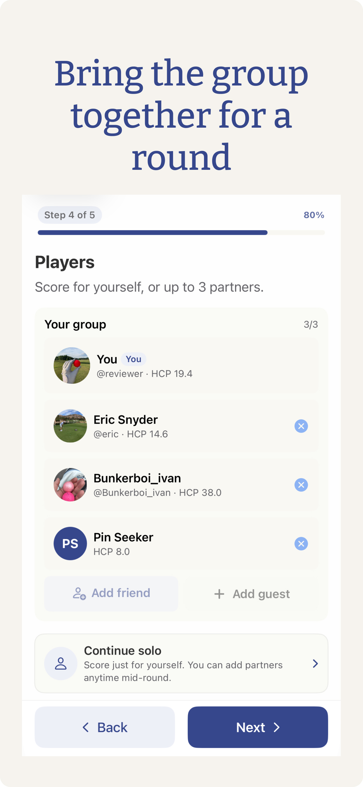 Pins Golf: Share your rounds screenshot 3