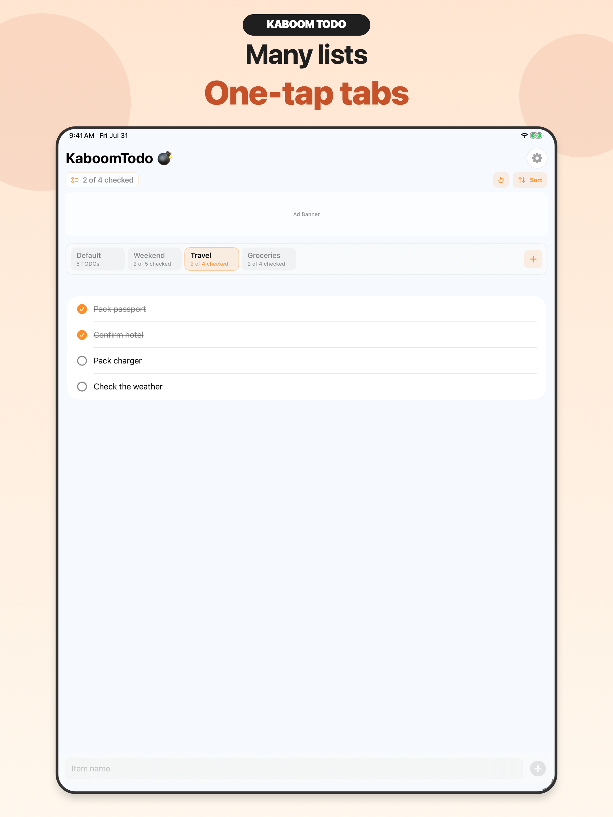 Kaboom Todo screenshot 10