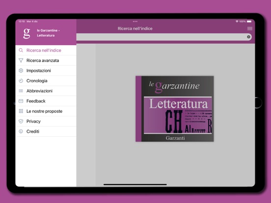Screenshot #5 pour le Garzantine - Letteratura