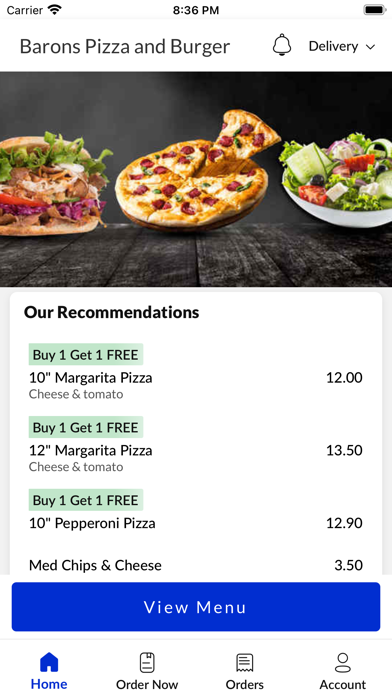 Barons Pizza and Burger Screenshot