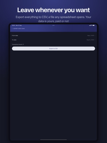 Ledgerly – Budget & Expenses iPad screenshot