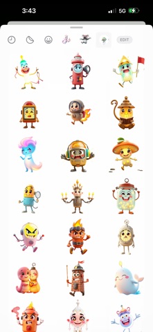 Shining Beacon Stickers iPhone screenshot