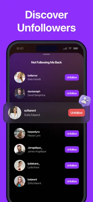 Unfollowers Follower Tracker screenshot 2
