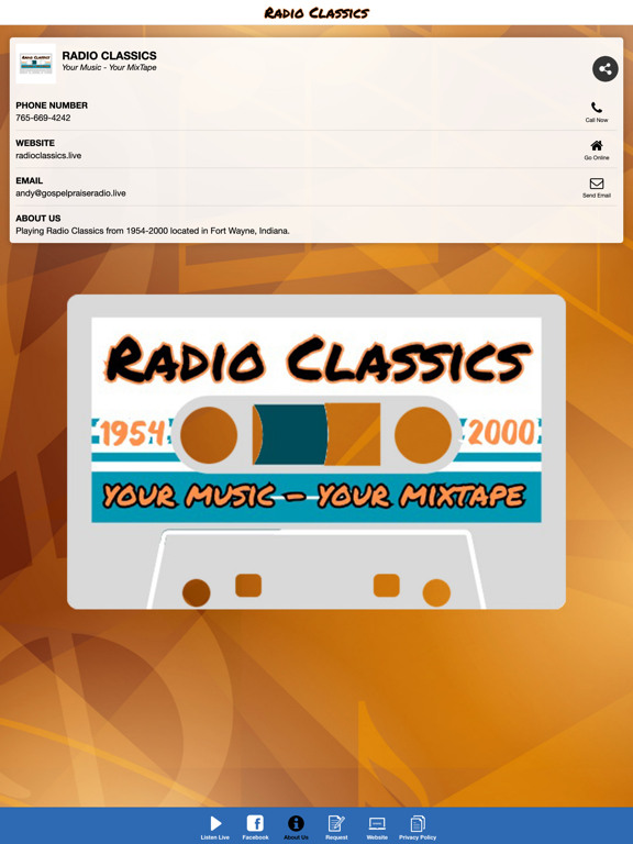 Radio Classics iPad screenshot 2 - Music app